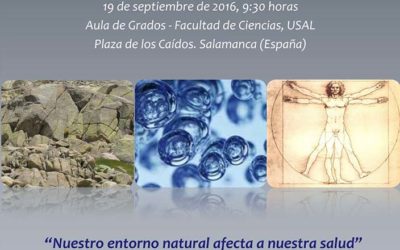 I Jornada de Geología Médica en España. La Geología Médica: una disciplina emergente. Salamanca, septiembre 2016.